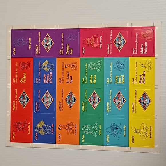 "Where in the USA is Carmen Sandiego?" replacement game pieces cards stickers + - Picture 2 of 13